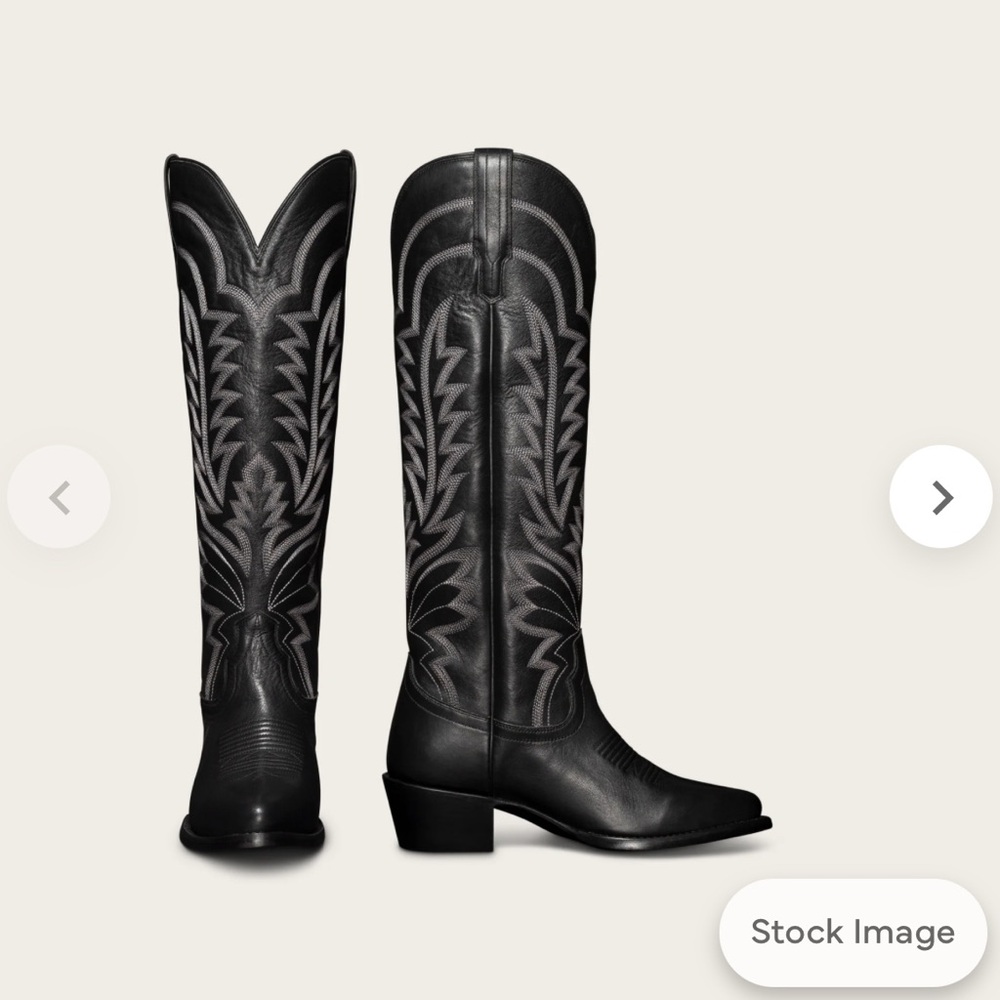 UPDATED - Tecovas The Abby - Black Embroidered Women's Cowboy Boots